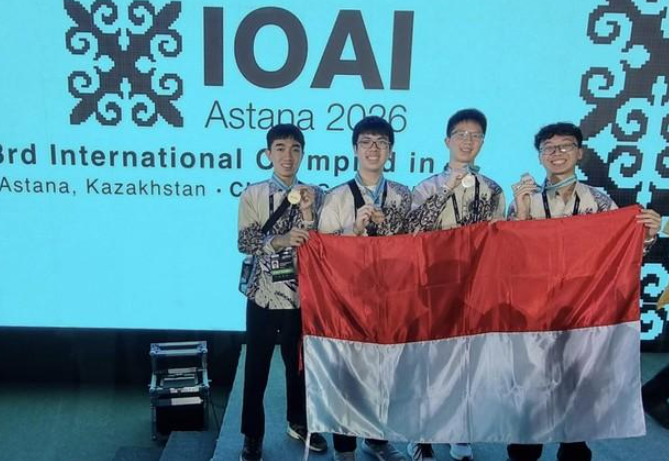 Indonesia Cetak Prestasi di Olimpiade AI Dunia, Empat Pelajar Pulang Bawa Medali